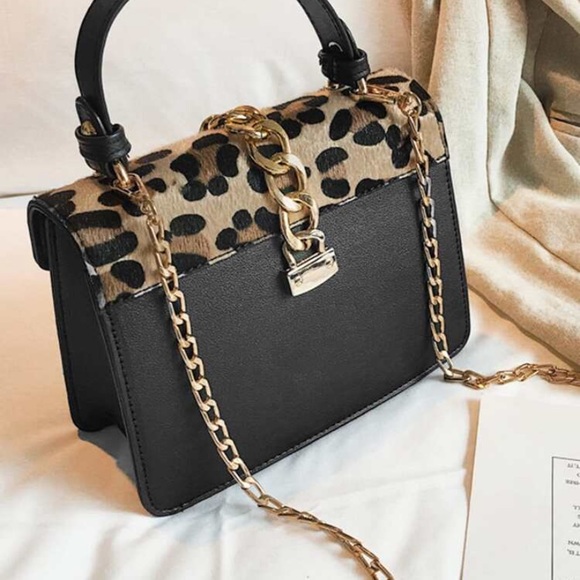 NWT Leopard Print Satchel Bag - Picture 5 of 6